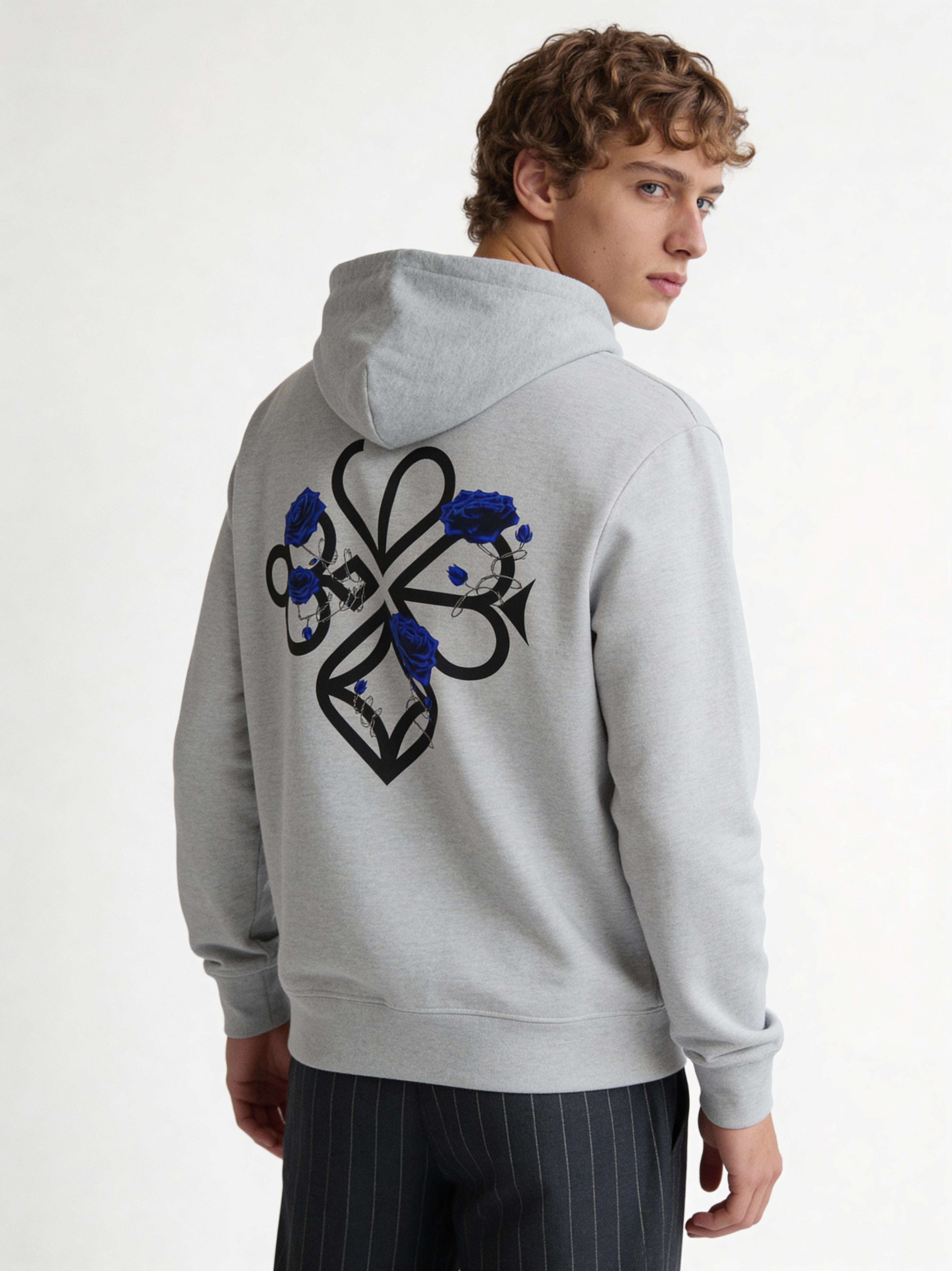 Hoodie — Blue Floral