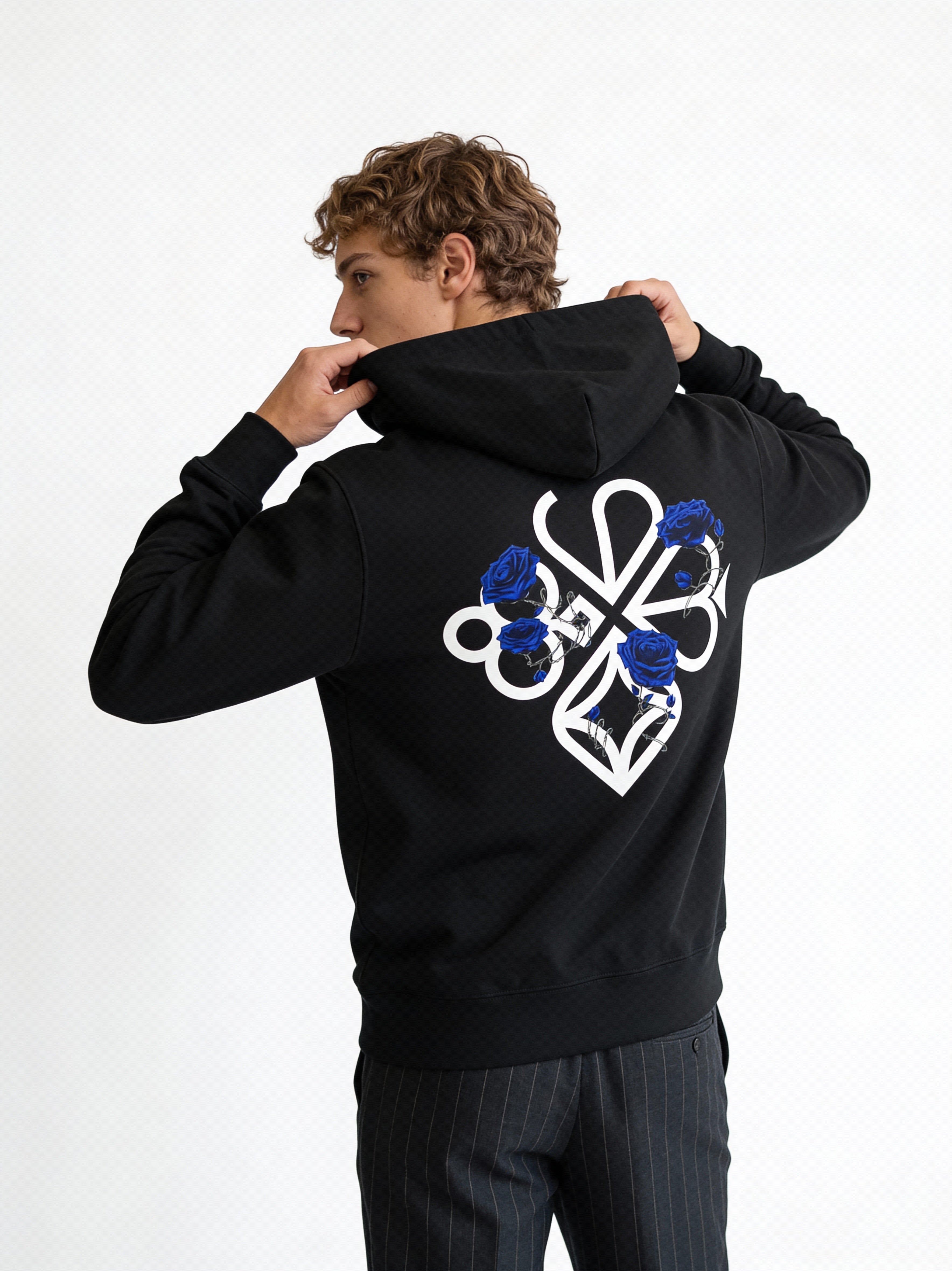 Hoodie — Blue Floral