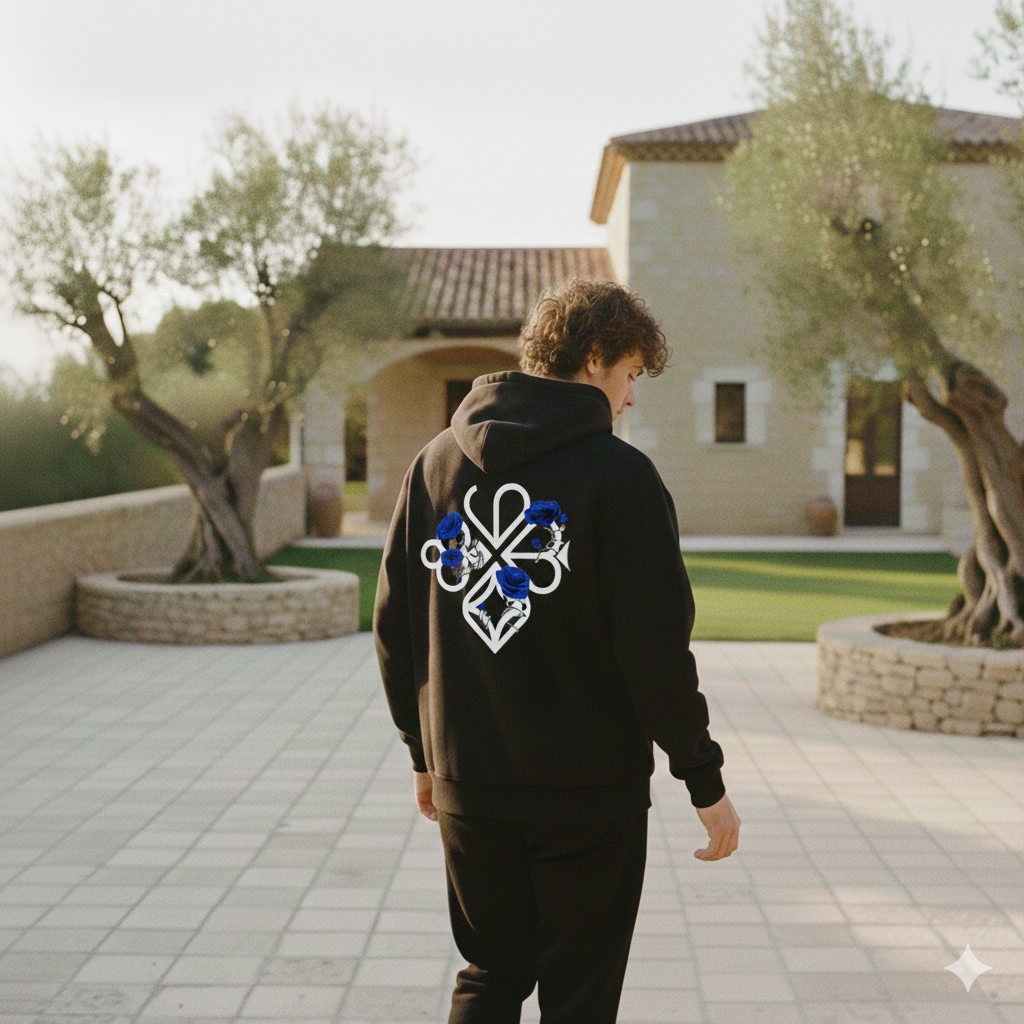 Hoodie — Blue Floral