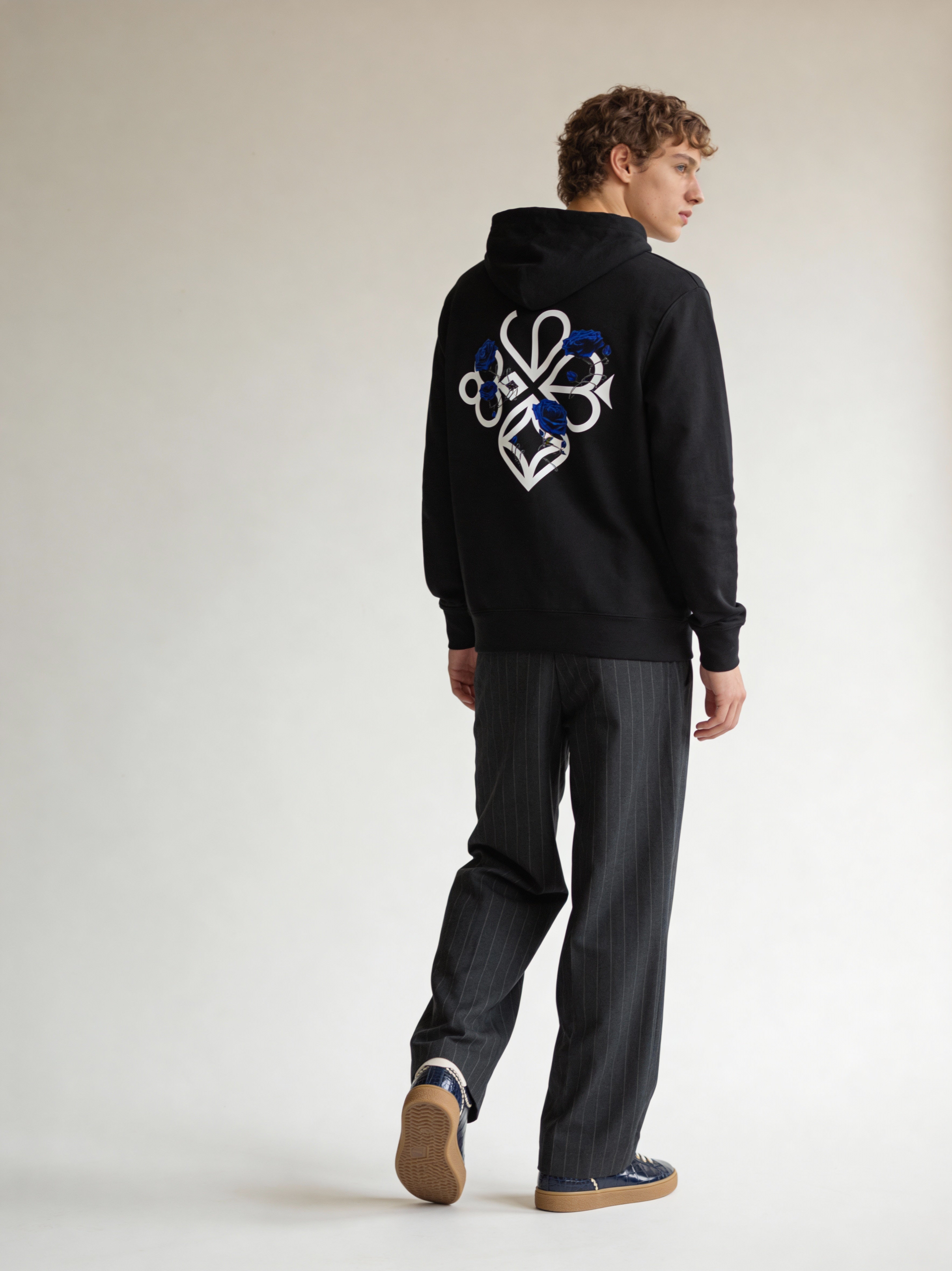 Hoodie — Blue Floral